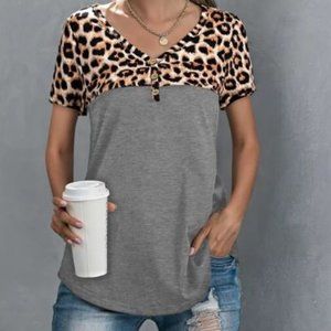Cheetah Panel Short Sleeve Tee